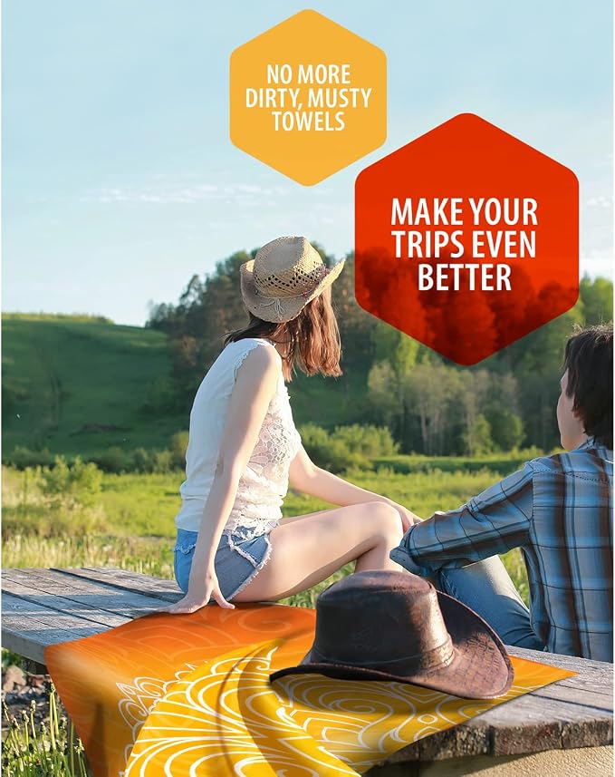 VENTURE 4TH Microfiber Beach Towel: Quick-Dry, Sandproof and Lightweight - Image 8