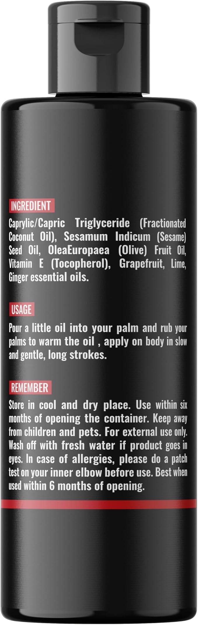 Organic - Grapefruit Full Edible Body Massage Oil - Refreshing, Calming | No - Image 8