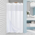White Stall No Hook Shower Curtain by EUTXL