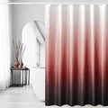 Gibelle Ombre Shower Curtain, Waffle Weave Textured Bathroom Curtains Shower Set by Gibelle
