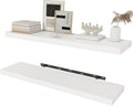 Fun Memories White Floating Shelves 36 Inch Long, Rustic Farmhouse Bathroom by FunMemories