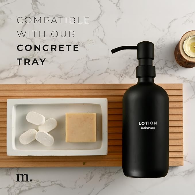 MaisoNovo Soap Dispenser 1-Piece Set | 16.9oz Black Bottles - Image 7