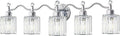 Bathroom Vanity Light, Modern Crystal Bathroom Ligth Fixture, Chrome 5 Light by iYoee