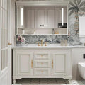 64IN Cream White Bathroom Vanity by NAIROLET