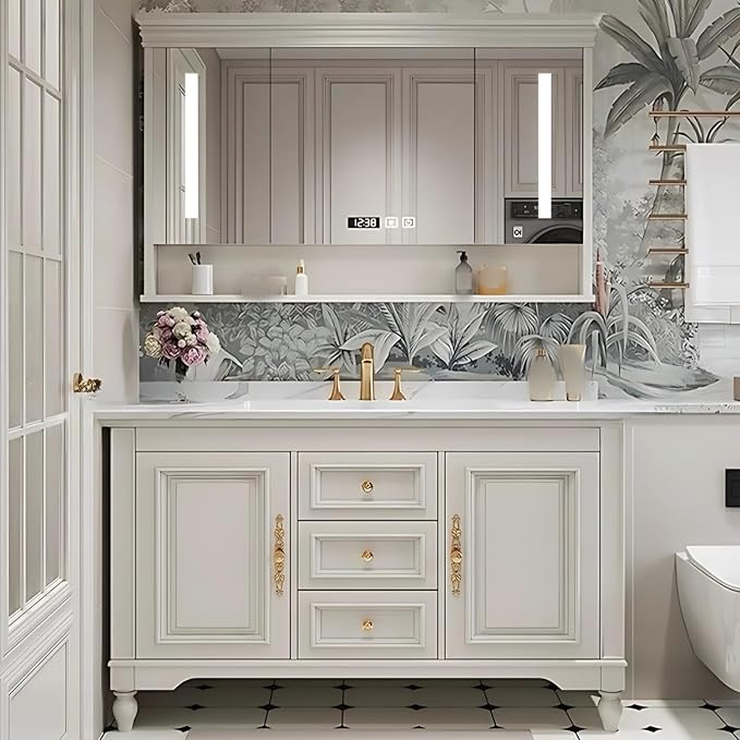 68IN Cream White Bathroom Vanity by NAIROLET