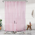 Barossa Design Extra Long Clear Pink Shower Curtain Liner by BarossaDesign