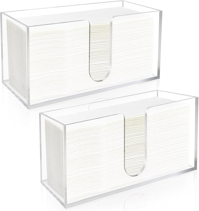 Acrylic Paper Towel Holder Countertop, 5mm Thick Clear C-Fold Z-Fold Trifold by Wltotuay