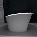 51" Freestanding Solid Surface Resin Stone Bathtub, Modern Design Stand Alone by Tubcraft