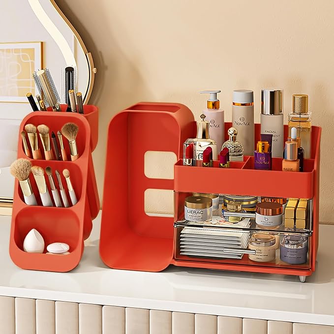 Makeup Organizer with Drawers for Vanity, Spacious Cosmetic Display Case - Image 6