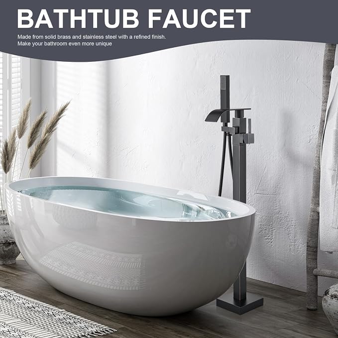 Senlesen Barthroom Tub Filler Faucet Floor Mounted Bathtub Shower Faucet - Image 5