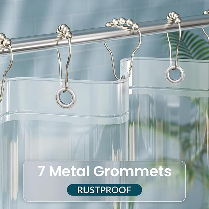 Titanker Shower Stall Curtain Liner, 42x72 Clear PEVA Lightweight Single Stall - Image 5