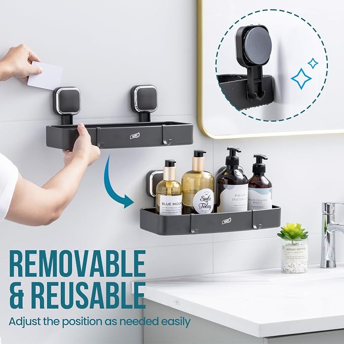 TAILI Shower Caddy Suction Cup, Heavy Duty Shower Organizer - Image 4