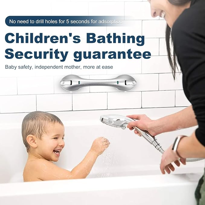 Shower Grab Bar 2 PCS Suction Grab Bars - Image 7