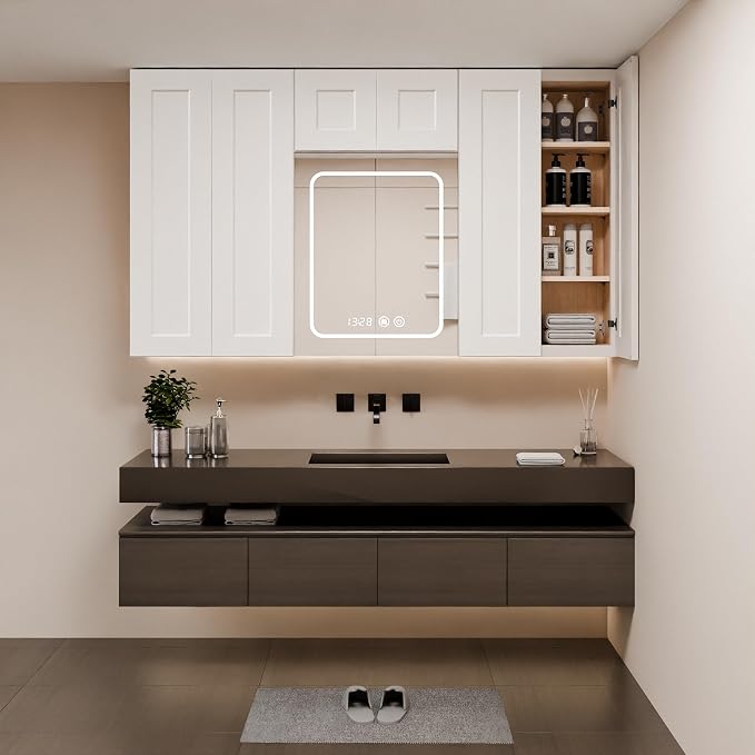 Solid Wood Kitchen Wall Cabinets, 24 Inch Wide Over The Toilet Storage Cabinet - Image 8