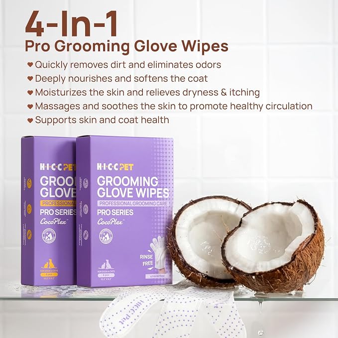 HICC PET Glove Wipes Pro | Pet Grooming Wipes - Image 2