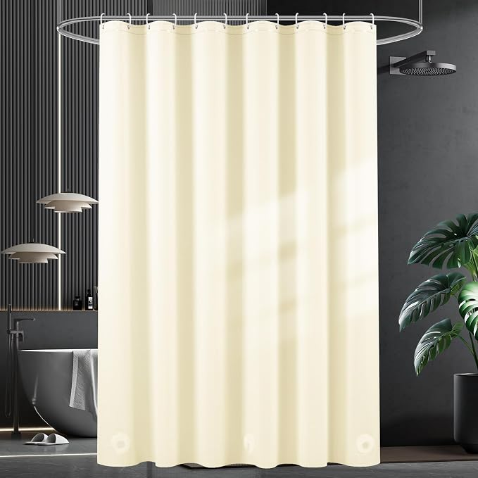 UFRIDAY Beige Shower Curtain Liner Premium PEVA 72 x72 inch, Heavy Duty Shower - Image 2