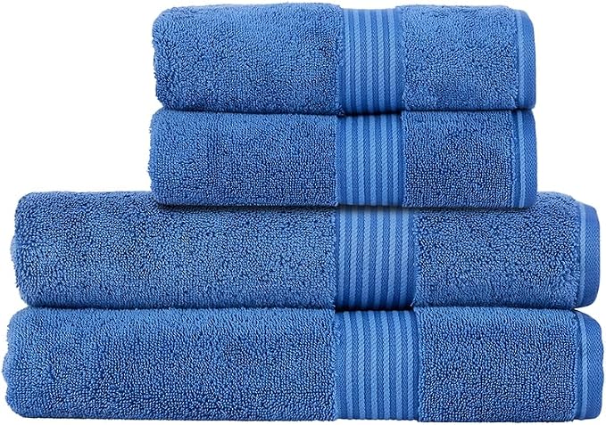 Christy Supreme Hygro 4 Piece Towel Set | Deep sea | 100% Luxury Supima Cotton by Christy