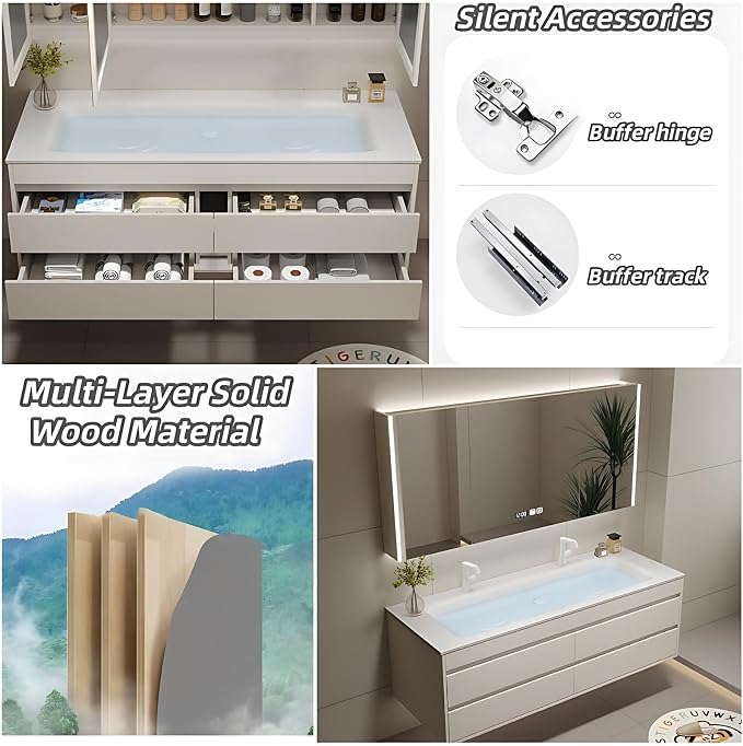52IN Double Bathroom Cabinet - Image 6