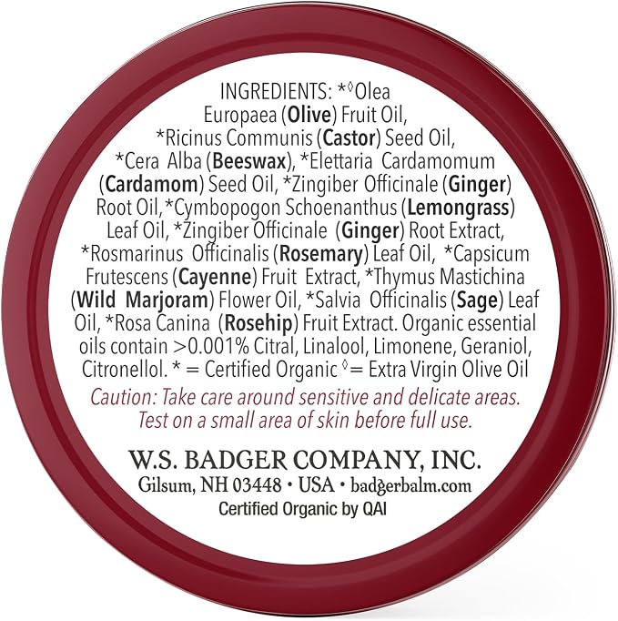 Badger - Sore Muscle Rub, Cayenne Pepper and Ginger, Organic Rub, Muscle Relief - Image 2