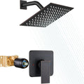 Heyalan 8 Inch Shower Head and Handle Set Square Shower Faucet Set Bathroom by Heyalan