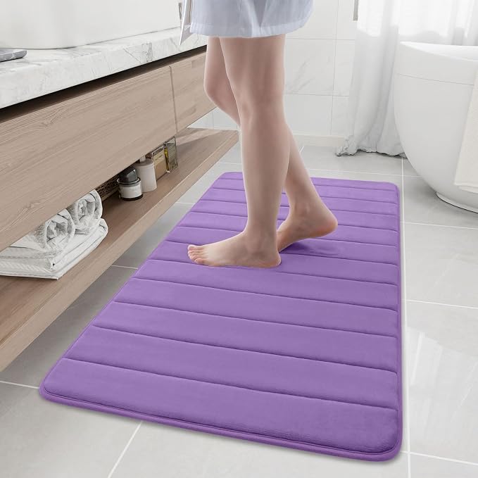 Buganda Memory Foam Bath Mat, Ultra Soft and Non-Slip Bathroom Rugs, Water by Buganda