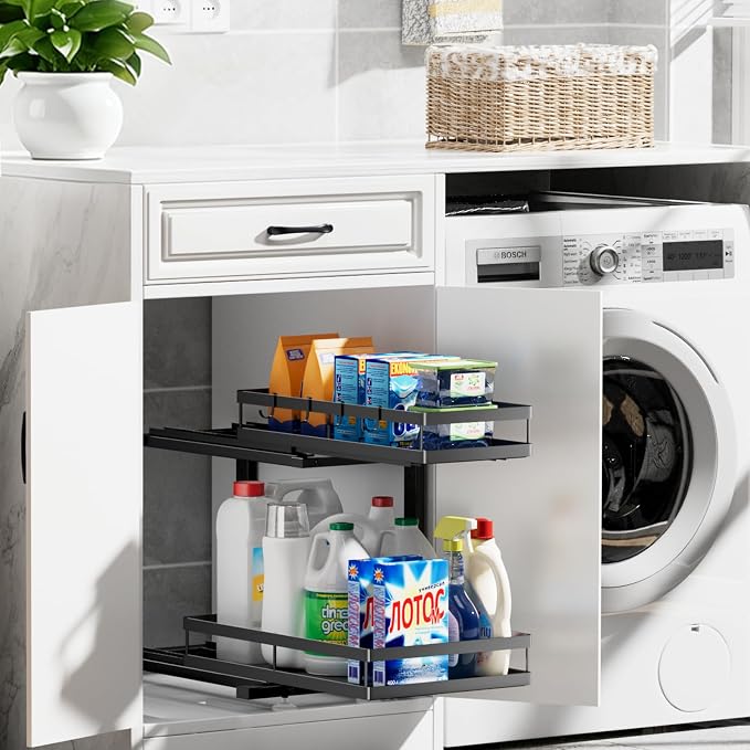 Under Sink Organizer, JCYLQ Dual-Rail Ball-Bearing, Under Kitchen Sink Organizer - Image 9