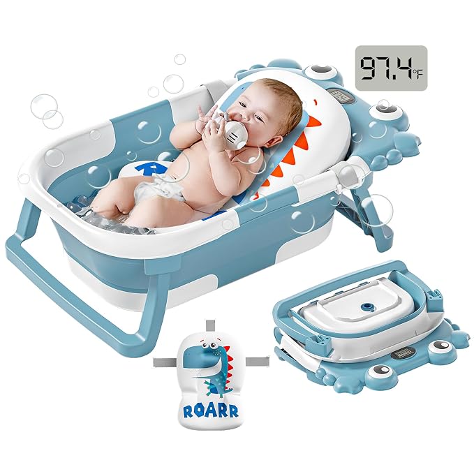 Collapsible Baby Bathtub for Newborns to Toddler by WyfKyd