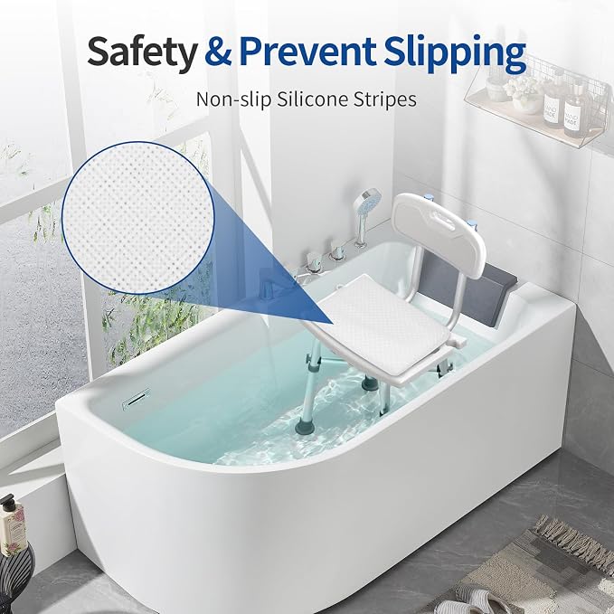 Anycosy Shower Seat Cushion for Transfer Benches, Slip-Resistant 3D Foam Mesh - Image 7