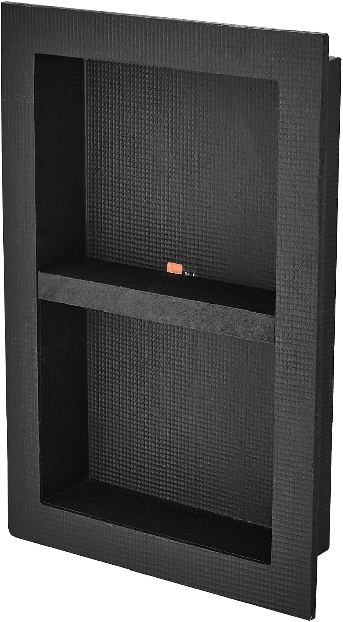 VEVOR Shower Niche Ready for Tile 16" x 24", Double Shelf Organizer, Square - Image 10