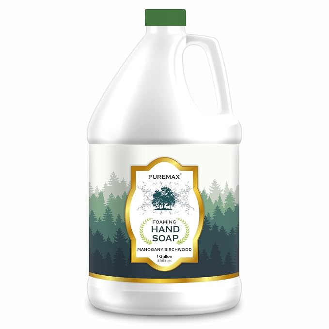 Foaming Hand Soap Refills | Mahogany Birchwood | Gentle, Moisturizing | by Puremax