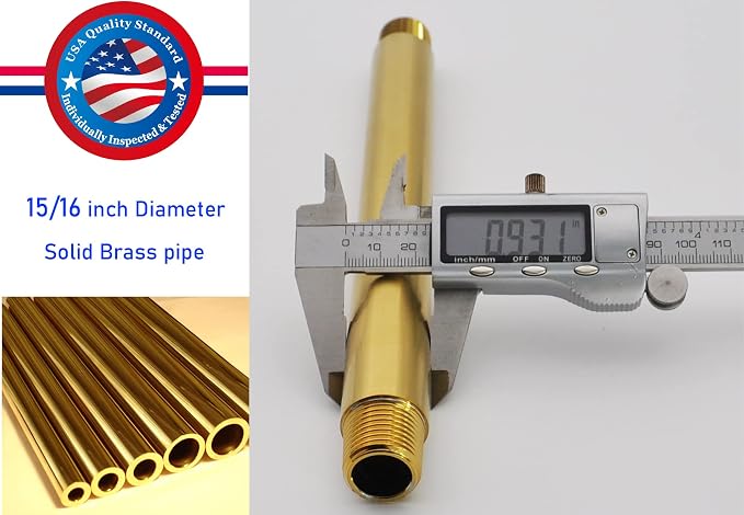 Aquaiaw Shower Arm and O-Ring Flange, 3 inch, Solid Brass, Both Soldered 1/2 - Image 3