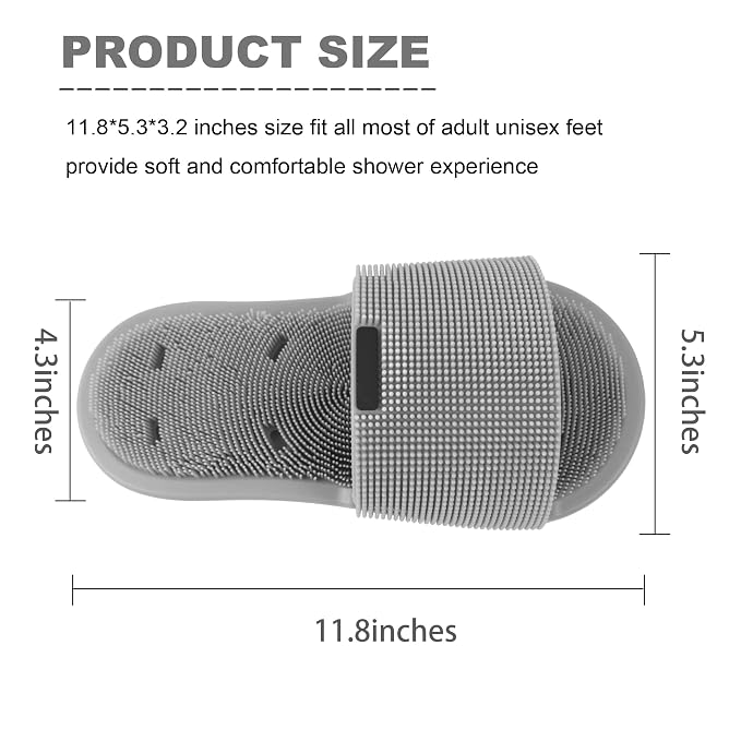 Shower Foot Scrubber with Non-slip Suction Cups, Silicone Bristle Shower Foot - Image 4