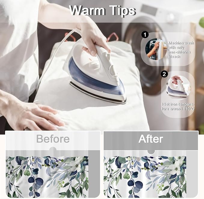 No Hook Shower Curtain and Liner Set, Bath Curtain Sets - Image 5