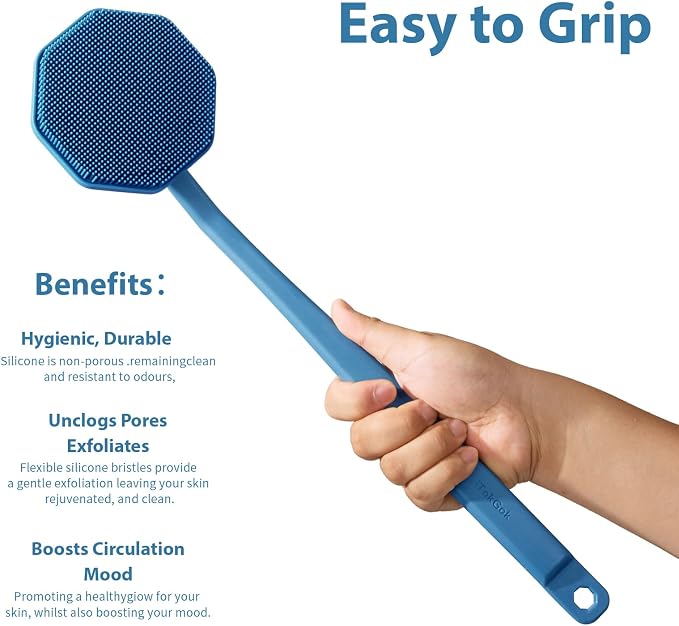 iTokGoK® All New Premium Silver-Infused Silicone Back Scrubber - Image 4