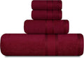 Casa Lino 4 Piece Bath Towel Set | 1 Bath Towel, 2 Wash Cloth, 1 Hand Towels | by CASALINO