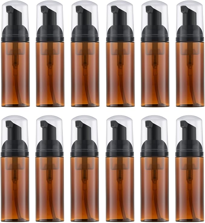 2 Oz Empty Foam Pump Bottle Travel Foaming Soap Dispenser by IRONBILL