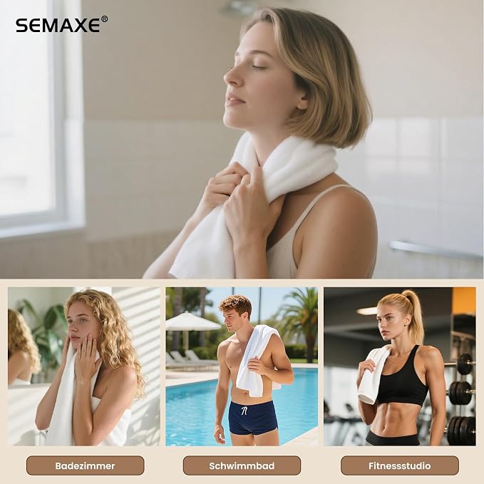 SEMAXE 12 Pack Hand Towels for Bathroom, 100% Cotton Towels - Image 7