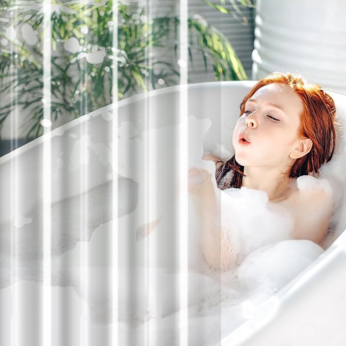 UFRIDAY Clear Shower Curtain Liner, PEVA Bathroom Curtain Liner - Image 6