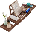 Yirilan Bamboo Bathtub Tray, Expandable Bathroom Tray by Yirilan