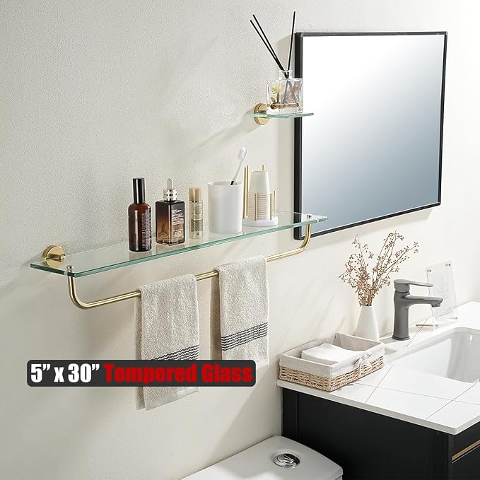 JQK Bathroom Glass Shelf, Shelf - Image 6