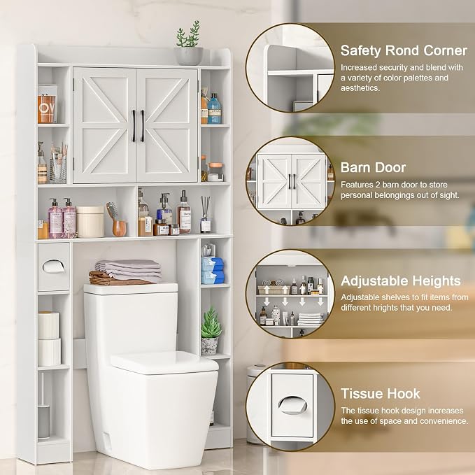 Farmhouse Storage Cabinet Over Toilet - Image 3