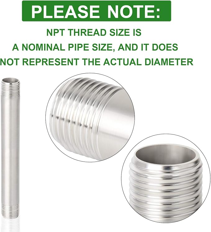 TAISHER 2PCS Stainless Steel Pipe Fittings - Image 3