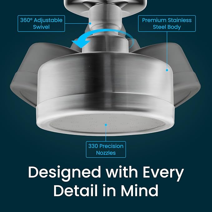 LAIFsolutions Premium Stainless Steel Shower Head – Smooth High-Pressure Spray - Image 3