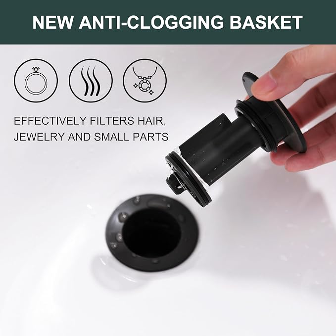 KENES Oil Rubbed Bronze Pop Up Bathroom Sink Drain - Image 7