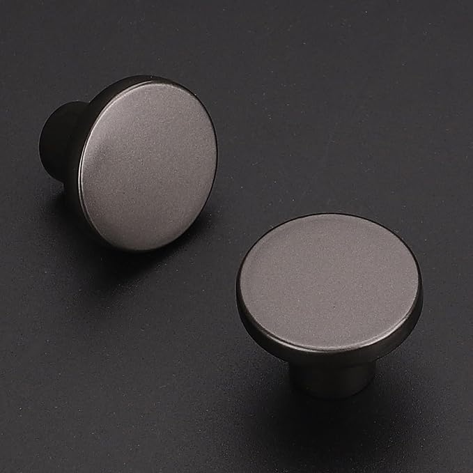 Ravinte 25 Pack Cabinet Knobs Pearl Grey Kitchen Cabinet Knobs Round Dresser - Image 2