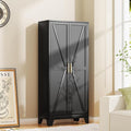61H Metal Storage Cabinet with 2 Doors and Adjustable Shelves, Farmhouse by Baborokicforyournewlife
