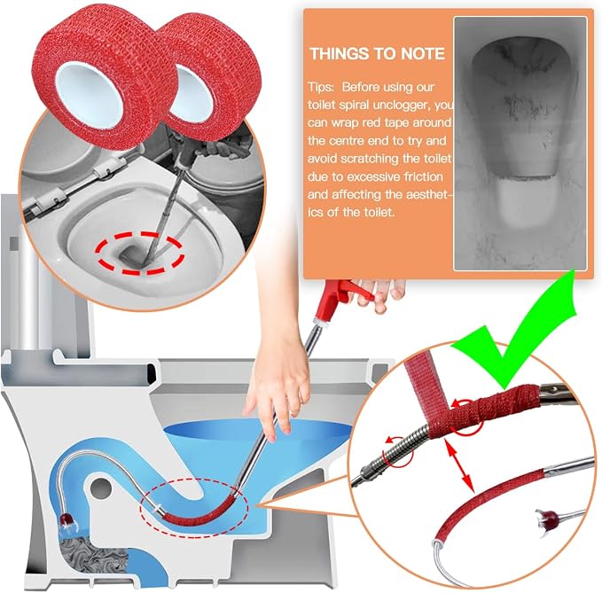 Toilet Auger/Drain Clog Remover Tool Kit-1PCS Toilet Snake Grabber - Image 5