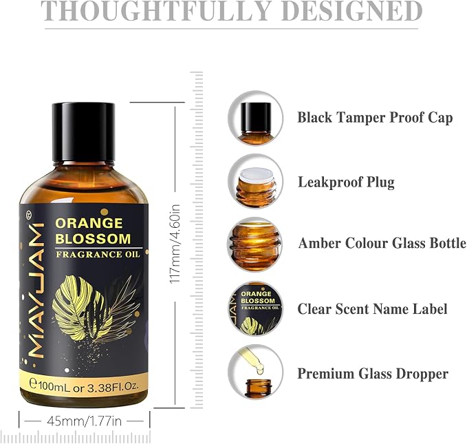 MAYJAM 100ML/3.38FL.OZ Orange Blossom Fragrance Oils - Image 7