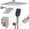Shower Faucet Set Rainfall Shower System Push Button Diverter Shower Faucet by Unknown