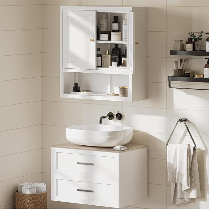 Metal Wall Cabinet, Over The Toilet Storage Cabinets, Wall Mounted Medicine - Image 2